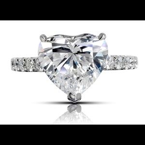5 Carat Heart Shaped Diamond Ring by Leon Diamonds